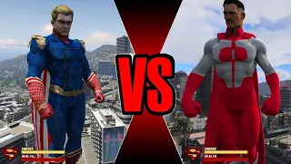 Omni-Man vs Homelander - Epic Battle (GTA 5)