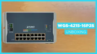 Planet WGS-4215-16P2S - Compact Wall Mount Flat Panel 16 Port PoE Switch Unboxing