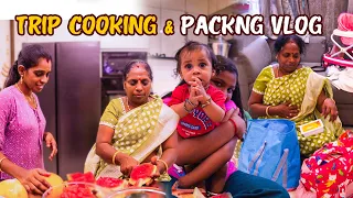 😢இவ்ளோ நாள் தள்ளிப்போட்டாச்சு |vlog|பேரனுக்காக கிளம்பிட்டோம்|preparing lunch & Trip packing vlog