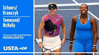 Townsend/McNally vs. Schuurs/Krawczyk Highlights | 2022 US Open Quarterfinal