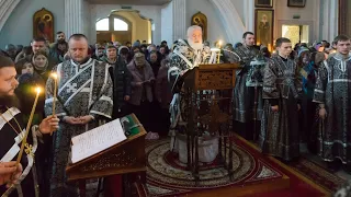 Стояние Марии Египетской ,Чтение Великого канона прп. Андрея Критского в Свято Духовом  соборе.