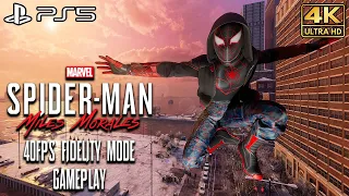 Spider-Man: Miles Morales - PS5 40fps Fidelity Mode Gameplay (Frame Rate Test) Update 1.013 @ 4K ✔