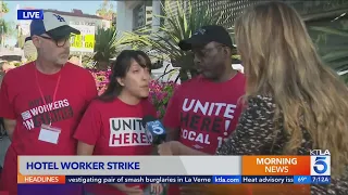 Southern California hotel workers strike again as 'hot labor summer' grows