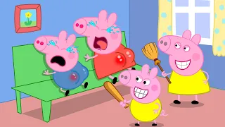 Poor George and Peppa got bad grades!!! Both were punished - Peppa Pig Sad Story Animation