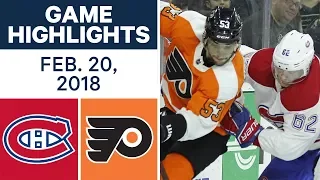 NHL Game Highlights | Canadiens vs. Flyers - Feb. 20, 2018