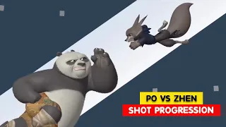 Kung Fu Panda 4 | Po vs  Zhen Shot Progression | Animation Breakdowns | 3D Animation Internships