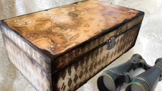 Decoupage Tutorial Paper on Wooden Box - Ντεκουπάζ σε Ξύλο με Χαρτί -DIY Craft by Debi