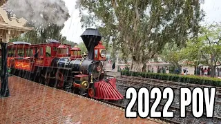 Rainy Day on the Disneyland Railroad - Grand Circle Tour [2022 POV]