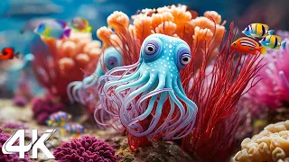 Ocean 4K - Sea Animals for Relaxation, Beautiful Coral Reef Fish in Aquarium, 4K Video Ultra HD #3