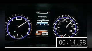 Infiniti q60 3.0 TT 305 hp 0-200 km/h acceleration hamownia