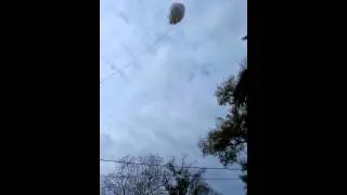 Homemade trash bag hot air balloon