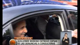 v7 2013 07 11 Moreno entregó copias de las denuncias a consultoras