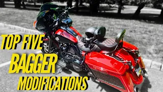 GET THE MOST OUT OF YOUR BAGGER ! TOP 5 MODIFICATIONS YOU NEED FOR YOUR TOURING HARLEY DAVIDSON