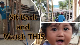 Philippines Beach House Build Day 264 part 2 CURVED STAIRCASE FAST MODE