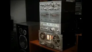 Pioneer SA-9500ii Integrated Amp, RT-707 Reel, SG-9800 EQ & TX-9500II Tuner Demo on S-1010 Speakers