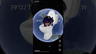 I found scary Sonic toilet on Google map & Google Earth #shorts