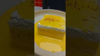 Saffron Milk Cake #shorts #cake #cakedecorating #trending #shortvideo