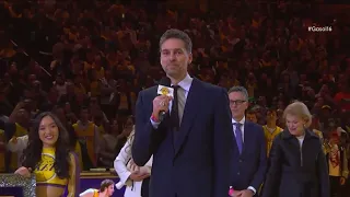 💛💜 El DISCURSO de PAU GASOL en la retirada de su camiseta