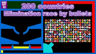 Marble Elimination Race by Bullets  ~200 countries marble race #20~ in Algodoo | Marble Factory