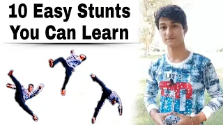 10 easy stunts anyone can learn / 10 easy flips everyone can do it/ best easy parkour moves & tricks