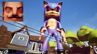 Hello Neighbor - My New Neighbor Big Sonic EXE Act 2 Hole Gameplay Walkthrough