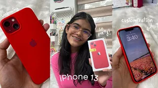 iPhone 13 unboxing🍎✨ | accessories, set up, camera quality and more ❤️
