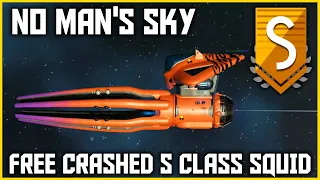 No Man's Sky - ULTRA RARE ! CRASHED S CLASS ORANGE EXOTIC SQUID LOCATION - No Mans Sky 2024