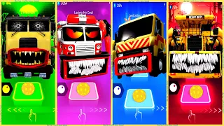 coffin dance - Truck Eater vs Fire Truck Eater vs Tow Truck Eater vs Dump Truck Eater | tiles hop 👑