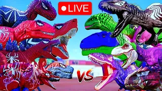 LIVE ! Spiderman Vs All Remarkable Marvel & DC Super Hero Dinosaurs Compilation ! Dino Fight !