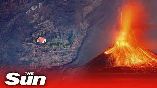 La Palma volcano lava narrowly misses 'world's luckiest house' on sixth day of eruptions