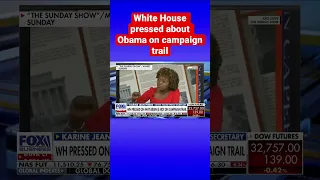 Karine Jean-Pierre forced to address why Obama’s campaigning, not Biden #shorts