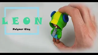 Making LEON from Brawl Stars. Polymer Clay Tutorial