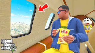 Shinchan and Franklin Spending 24 HOURS in SKY in GTA 5!