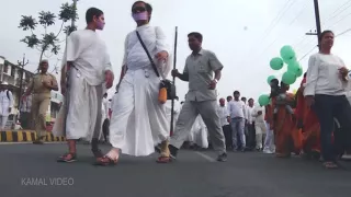 A grand welcome from rayagada people to Acharya Sri mahasraman ji...