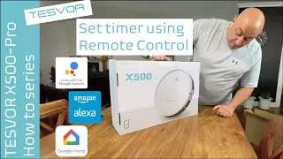 Tesvor X500Pro - How to set timer using remote control 2020