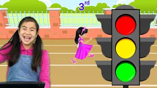 Jannie Plays Red Light Green Light Game for Kids on the TC App