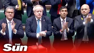 Ukrainian ambassador to UK CHEERED & given standing ovation by MPs in Commons chamber