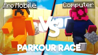 Pro Mobile VS PC Parkour Race | Mcpe 1.19