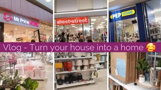 vlog| Come shopping with me/ home decor on a budget / Sheet street haul/ Mr price home/ South Africa