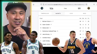 Game 1 Denver Nuggets vs Minnesota Timberwolves reaction