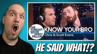 Know Your Bro with Chris and Scott Evans (The Tonight Show Jimmy Fallon) | REACTION!!!