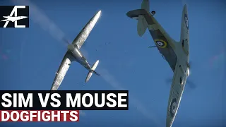 War Thunder Simulator vs Mouse Aim Duel | F4U-1A & Spitfire Mk IIa