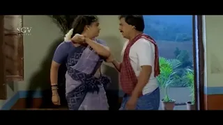 Pavithra Lokesh Insults Vishnuvardhan Emotional Scenes - Yajamana kannada movie part-5