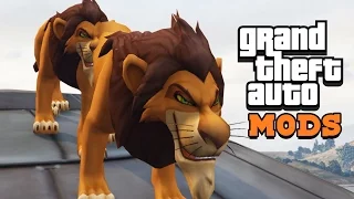 THE LION KING in GTA 5! Mod Gameplay!