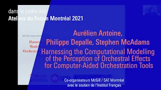 A. Antoine, P. Depalle, S. McAdams : Computational Modelling for Computer-Aided Orchestration Tools