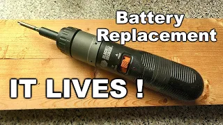 Black and Decker 9019 screwdriver - Lithium Battery Replacement.