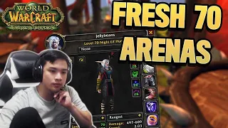 Jumping into arenas after hitting 70! TBC Hunter gameplay! | Jellybeans Highlights
