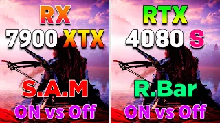 Resizable Bar (R.Bar) vs Smart Access Memory (S.A.M) | RX 7900 XTX vs RTX 4080 SUPER