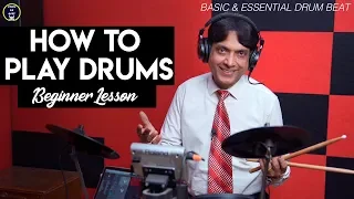 How To Play Drums - Easy Basic Beginner Lesson | Yeshu Ke Geet