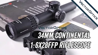 VECTOR OPTICS 34mm Continental 1-6x28FFP Riflescope #SCFF 31